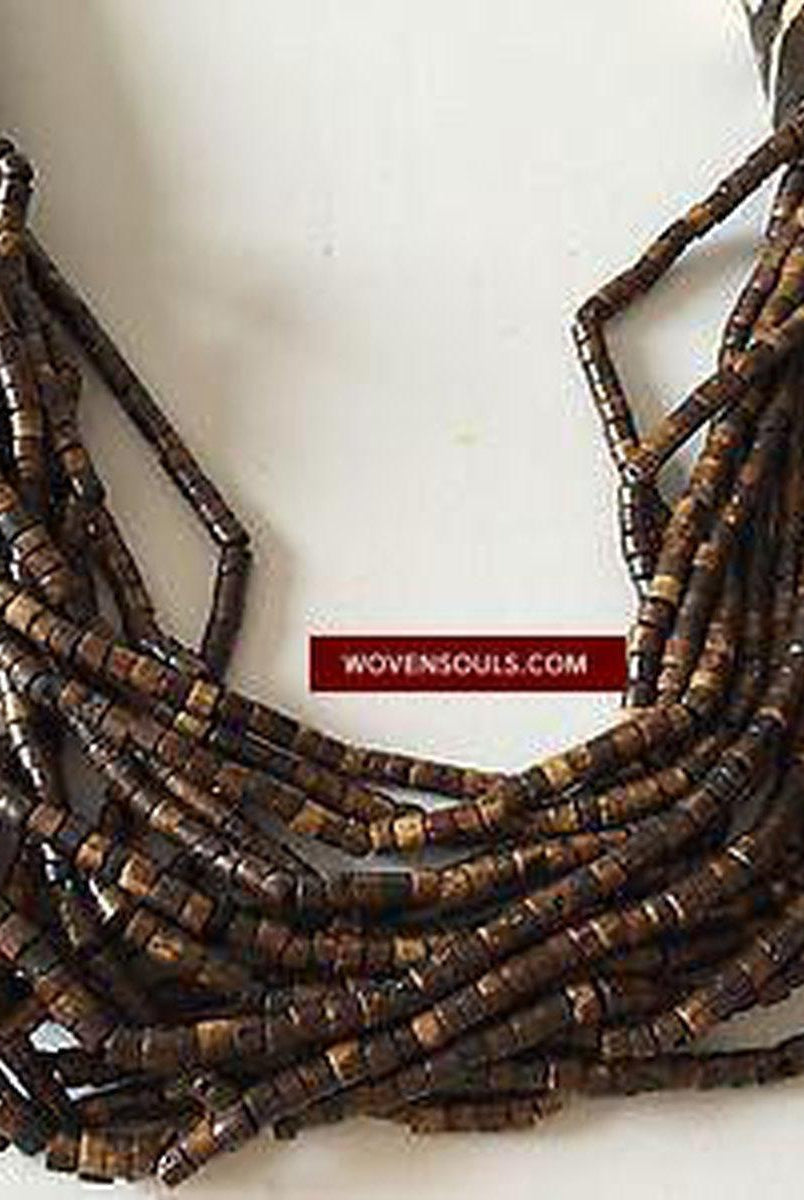 385 Antique Mizo Tribal Organic Necklace #3 - Rare-WOVENSOULS-Antique-Vintage-Textiles-Art-Decor