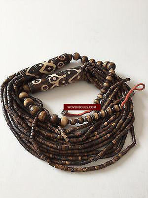 385 Antique Mizo Tribal Organic Necklace #3 - Rare-WOVENSOULS-Antique-Vintage-Textiles-Art-Decor