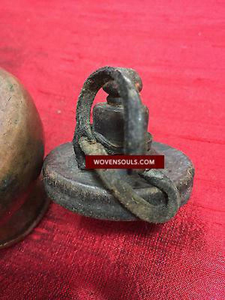 390 SOLD Antique Tibetan Lama's Pot - Rare Collectible from Tibet-WOVENSOULS-Antique-Vintage-Textiles-Art-Decor