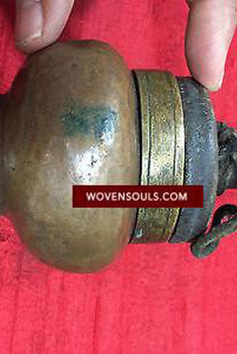 390 VENDU Pot de Lama Tibétain Antique - Objet de Collection Rare du Tibet-WOVENSOULS-Antique-Vintage-Textiles-Art-Décor