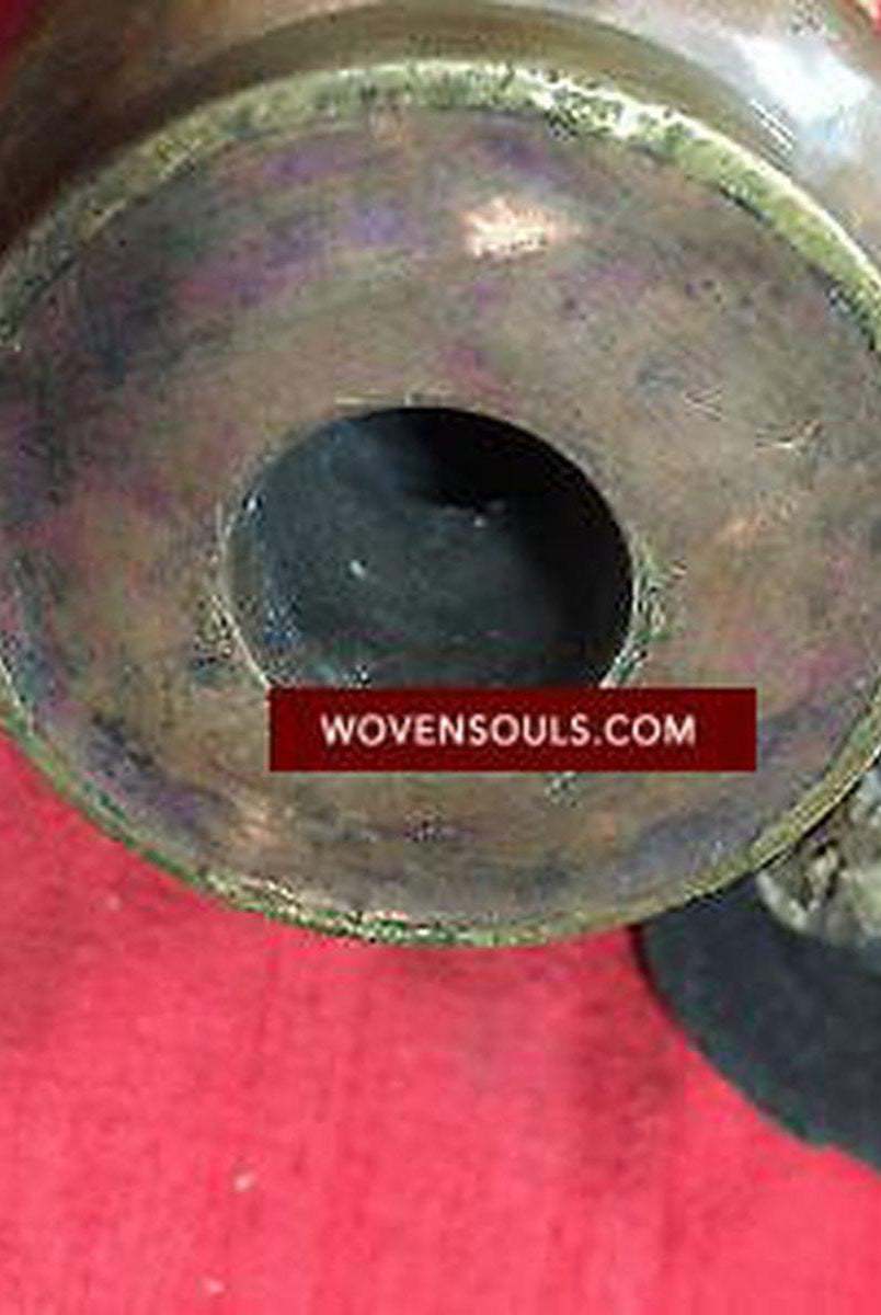 390 VENDU Pot de Lama Tibétain Antique - Objet de Collection Rare du Tibet-WOVENSOULS-Antique-Vintage-Textiles-Art-Décor