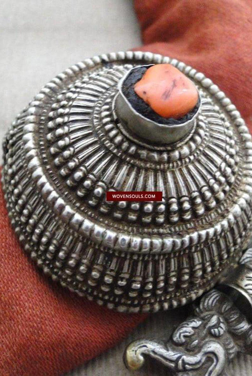 401 SOLD Vintage Tibetan Sash with Ornaments-WOVENSOULS-Antique-Vintage-Textiles-Art-Decor