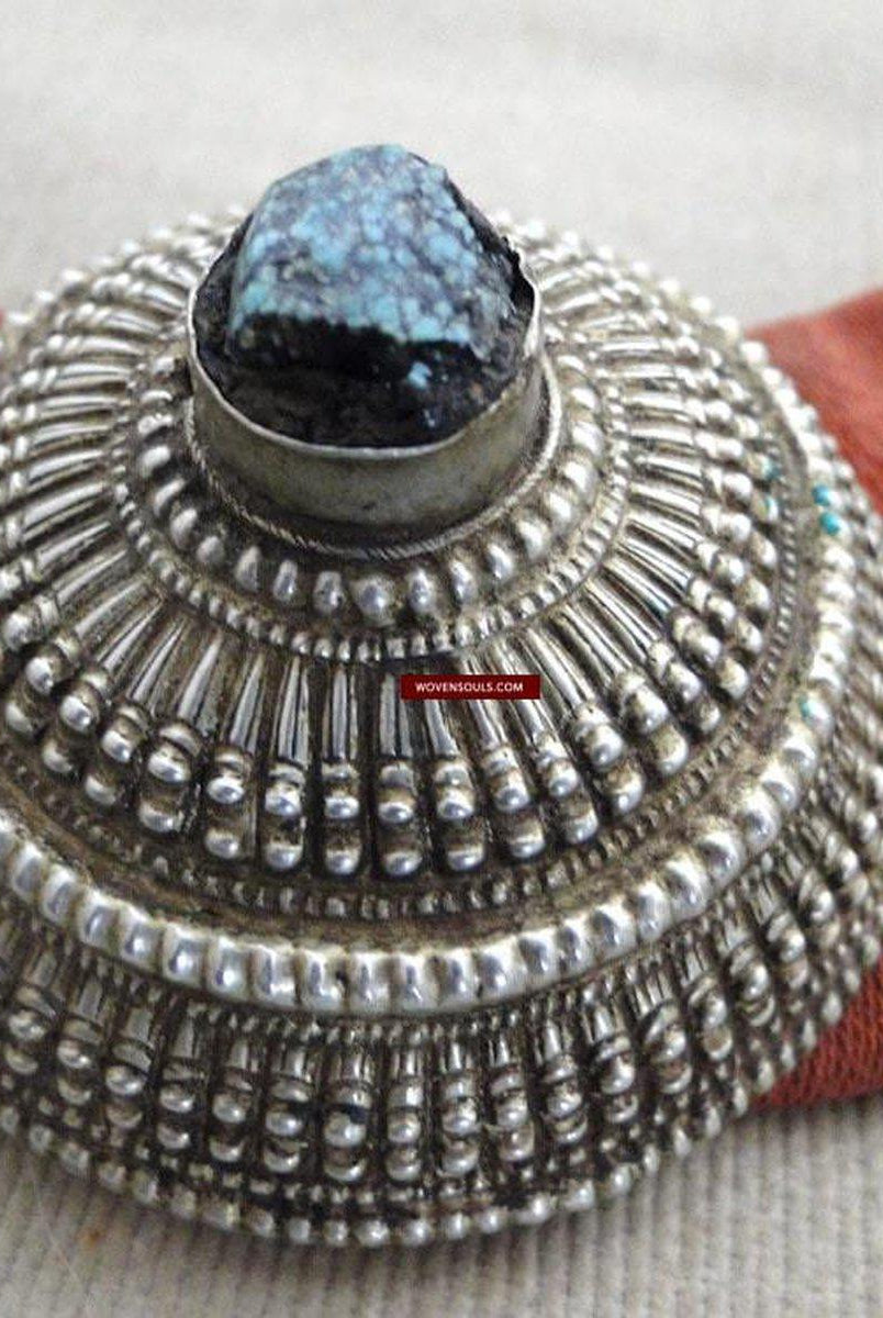 401 SOLD Vintage Tibetan Sash with Ornaments-WOVENSOULS-Antique-Vintage-Textiles-Art-Decor