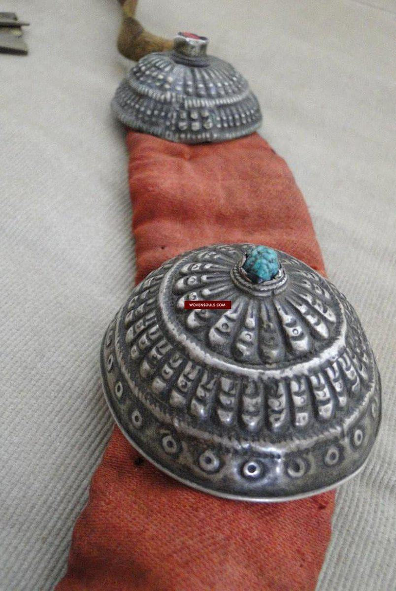 401 SOLD Vintage Tibetan Sash with Ornaments-WOVENSOULS-Antique-Vintage-Textiles-Art-Decor