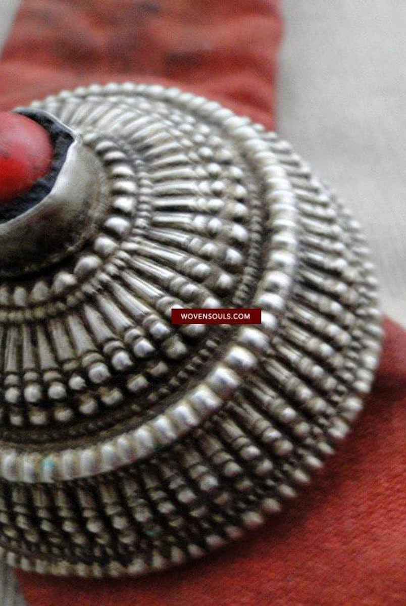 401 SOLD Vintage Tibetan Sash with Ornaments-WOVENSOULS-Antique-Vintage-Textiles-Art-Decor
