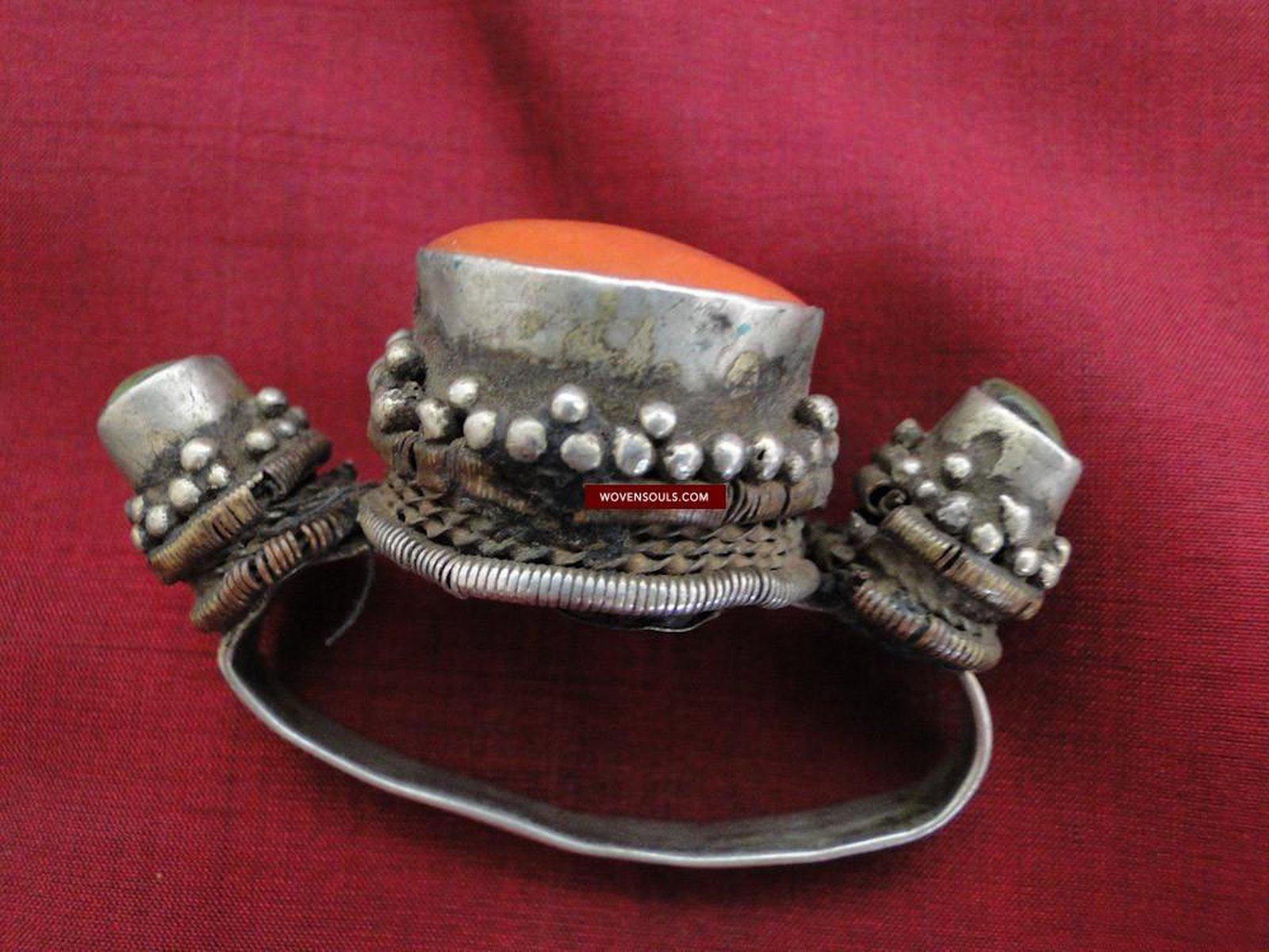 402 SOLD Antique Tibetan Silver Hair Ornament-WOVENSOULS-Antique-Vintage-Textiles-Art-Decor