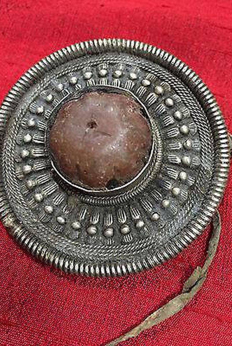 405a SOLD Old Tibetan Hair Ornament from Tibet-WOVENSOULS-Antique-Vintage-Textiles-Art-Decor