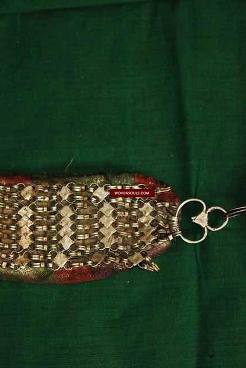 406 Antique OrnateTibetan Purse with Belt Hanger-WOVENSOULS-Antique-Vintage-Textiles-Art-Decor