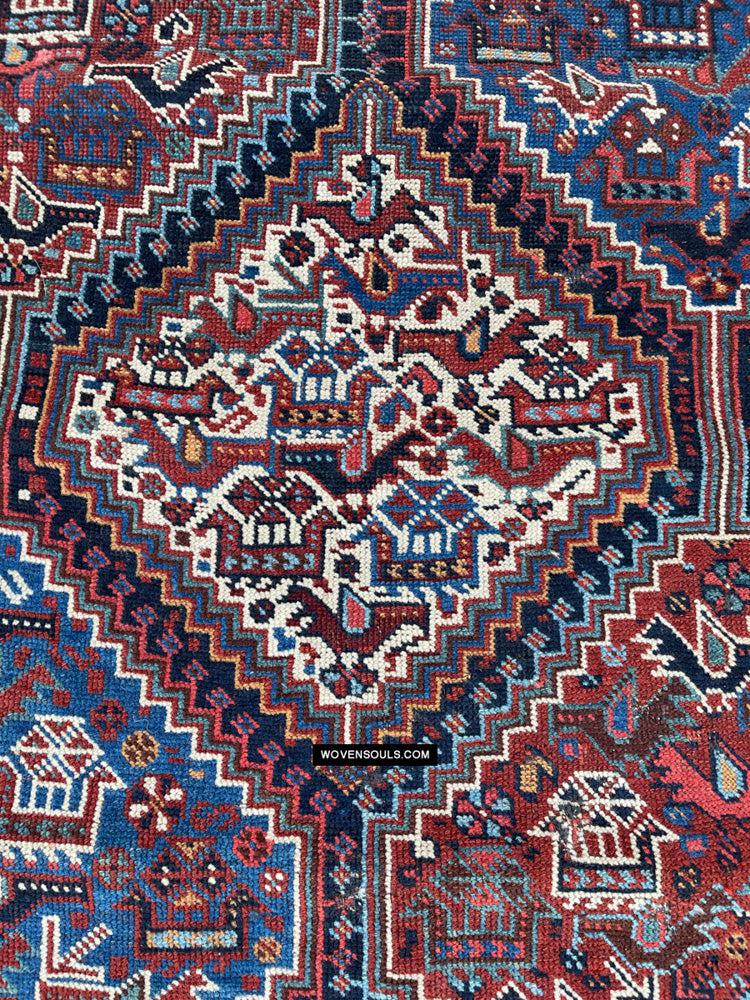 409 Antique Afshar Bird Rug - Gallery-2-WOVENSOULS Antique Textiles & Art Gallery