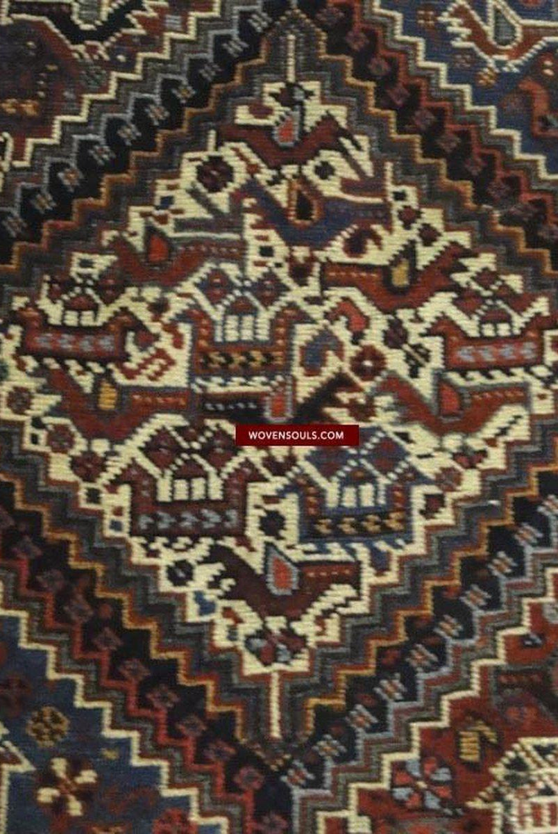 409 Antique Afshar Bird Rug - Gallery-2-WOVENSOULS-Antique-Vintage-Textiles-Art-Decor