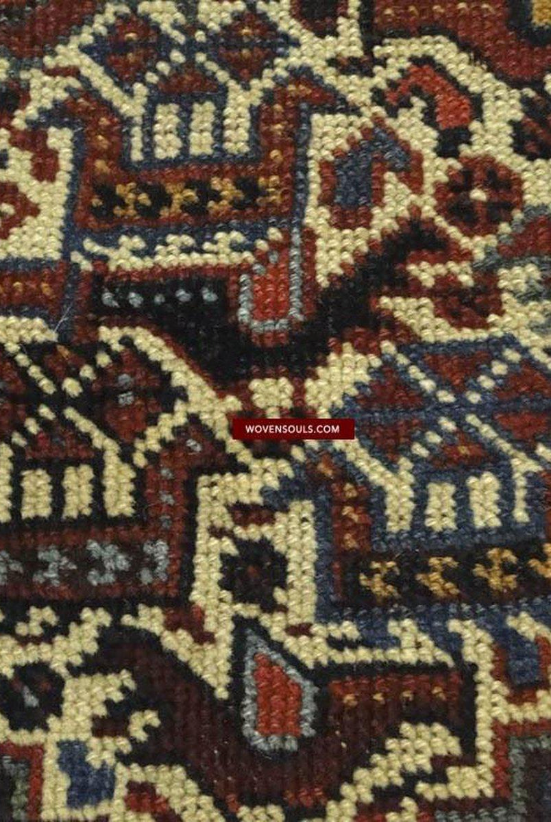 409 Antique Afshar Bird Rug - Gallery-2-WOVENSOULS-Antique-Vintage-Textiles-Art-Decor