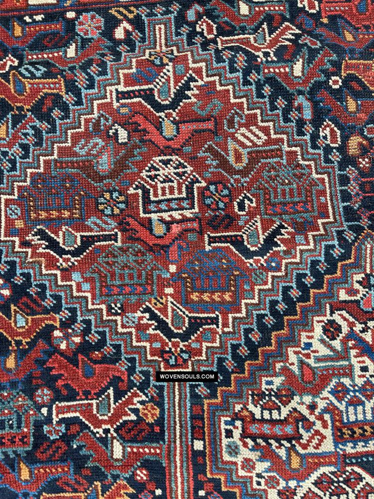 409 Antique Afshar Bird Rug - Gallery-2-WOVENSOULS Antique Textiles & Art Gallery