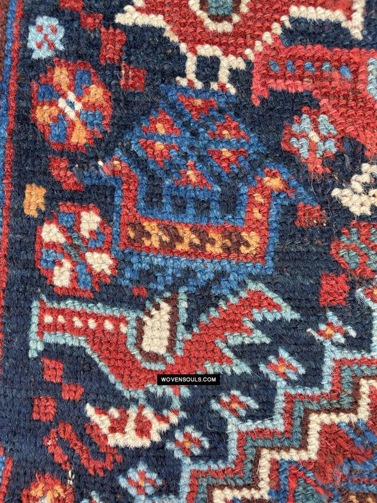 409 Antique Afshar Bird Rug - Gallery-2-WOVENSOULS Antique Textiles & Art Gallery