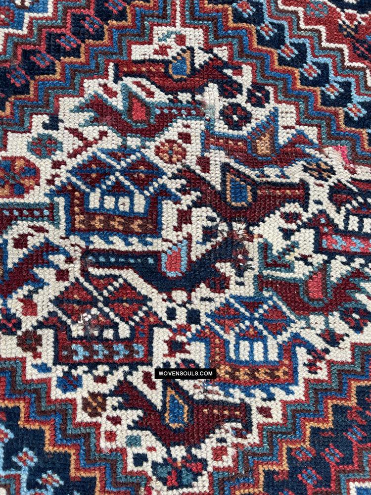 409 Antique Afshar Bird Rug - Gallery-2-WOVENSOULS Antique Textiles & Art Gallery