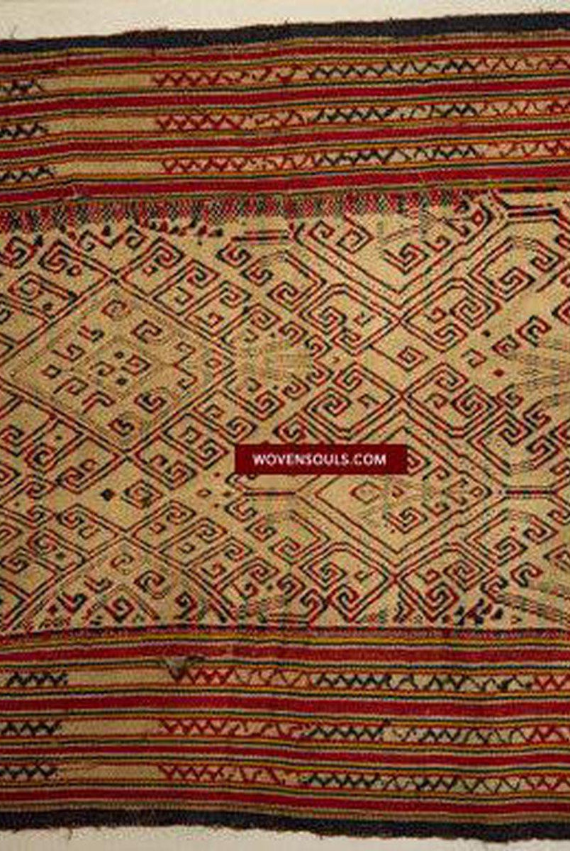 414 VENDU Textile tissé Pua Pilih Dayak antique de Bornéo-WOVENSOULS-Antique-Vintage-Textiles-Art-Décor