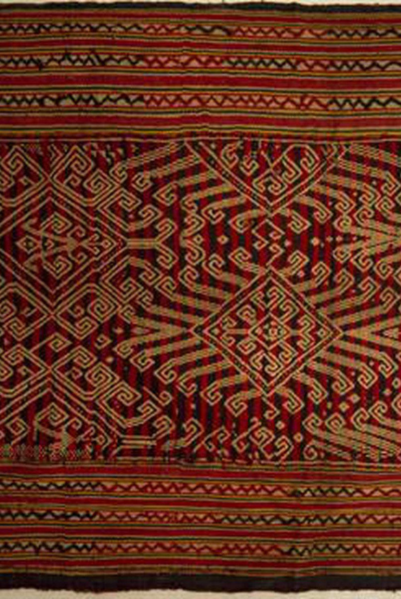 414 VENDU Textile tissé Pua Pilih Dayak antique de Bornéo-WOVENSOULS-Antique-Vintage-Textiles-Art-Décor