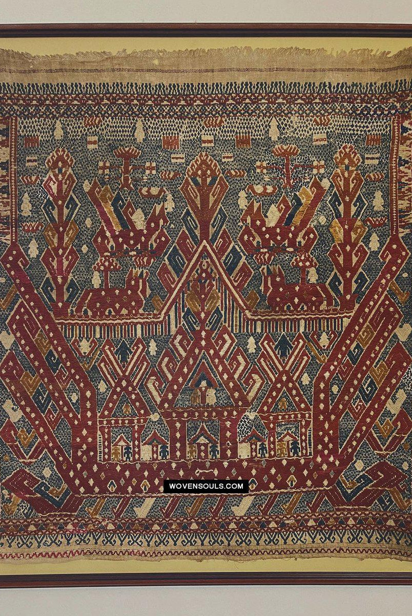 418 Antique Kalianda Tampan Ship Cloth Sumatra textile-WOVENSOULS-Antique-Vintage-Textiles-Art-Decor