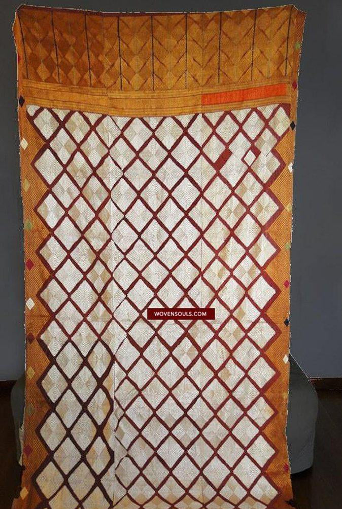 422 SOLD Old Chand Bagh Phulkari Silk Embroidery TExtile-WOVENSOULS-Antique-Vintage-Textiles-Art-Decor