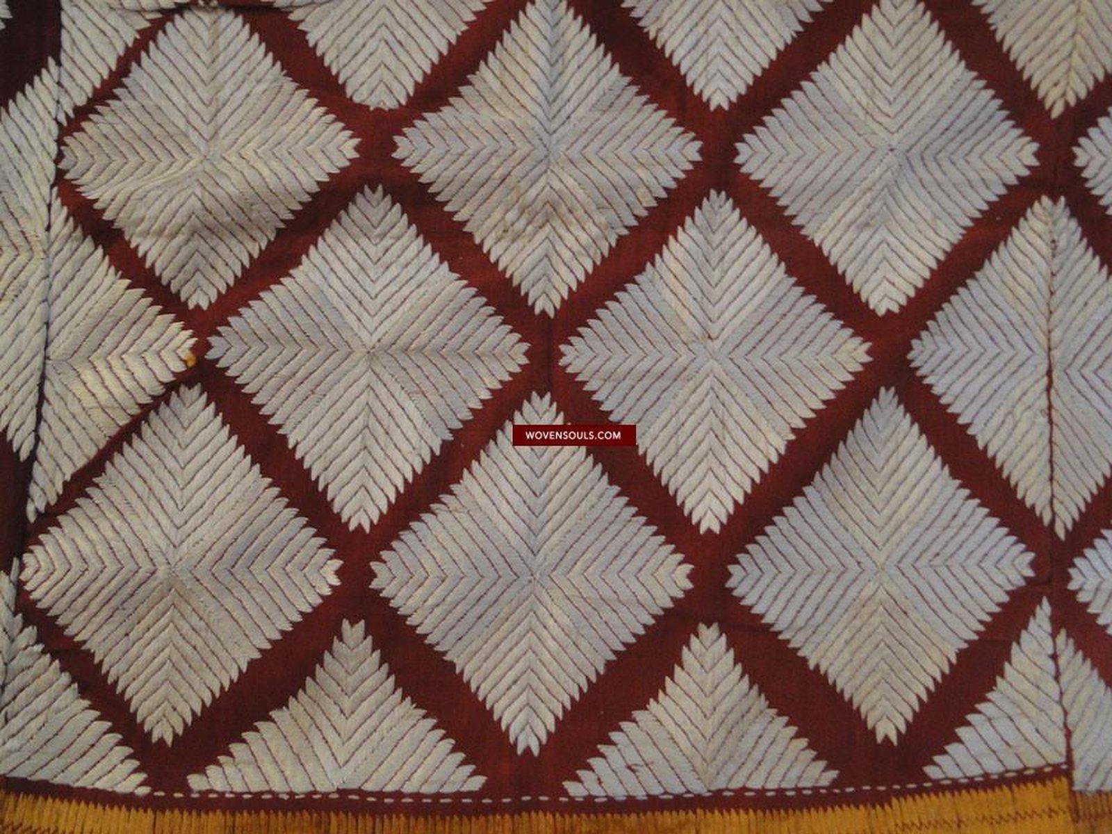 422 SOLD Old Chand Bagh Phulkari Silk Embroidery TExtile-WOVENSOULS-Antique-Vintage-Textiles-Art-Decor