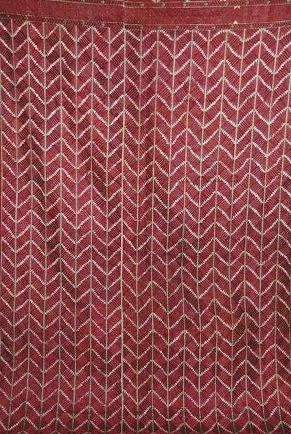 LOT 77 - 428 Lehariya Thirma Bagh Phulkari Textile Embroidery - SOLD-WOVENSOULS-Antique-Vintage-Textiles-Art-Decor
