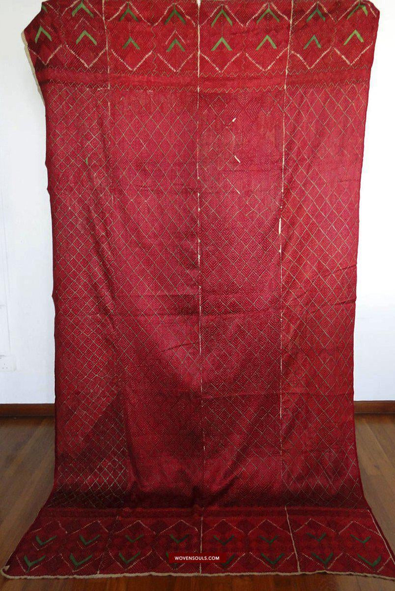 444 Thirma Bagh Phulkari Antique Indian Textile-WOVENSOULS-Antique-Vintage-Textiles-Art-Decor