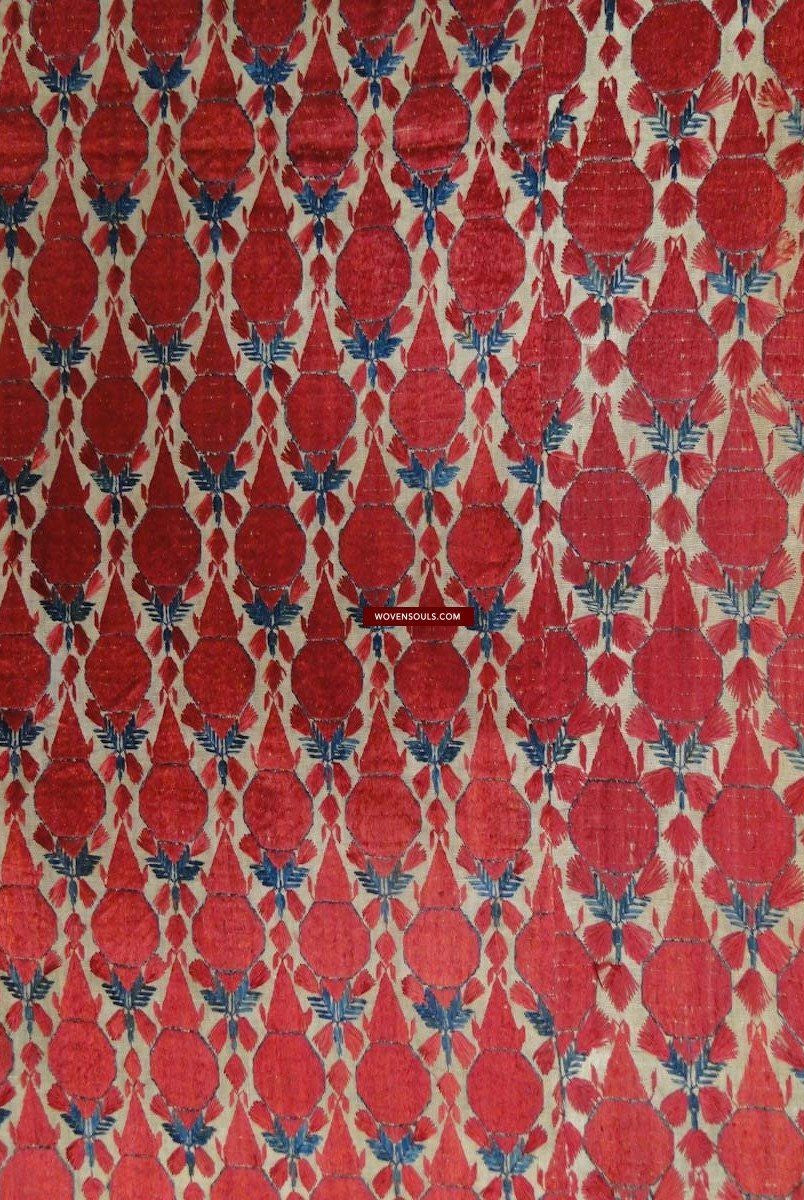 447 SOLD Rare Antique Thirma Phulkari Textile-WOVENSOULS-Antique-Vintage-Textiles-Art-Decor