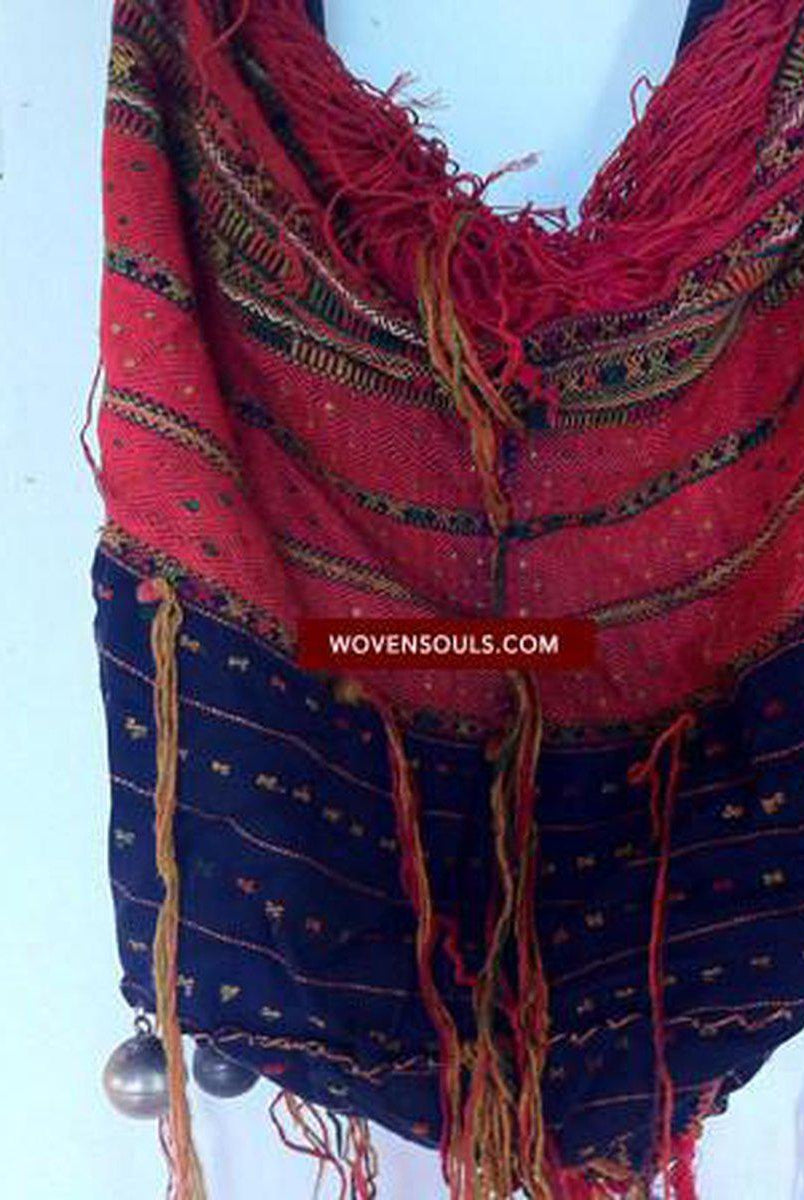 450 Sling Bag - Antique Akha Textile Fragment-WOVENSOULS-Antique-Vintage-Textiles-Art-Decor