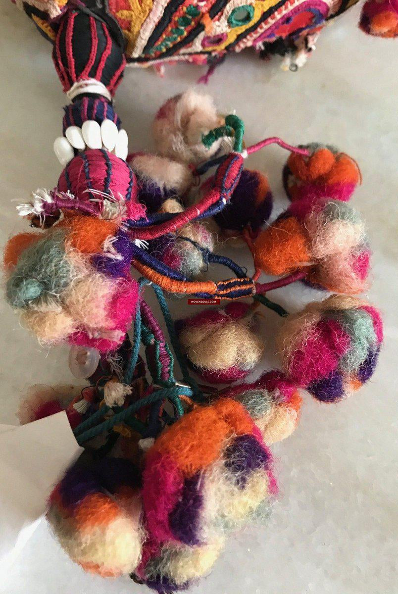 456 VENDU vintage Indhoni Brodé Pot Holder-WOVENSOULS-Antique-Vintage-Textiles-Art-Décor