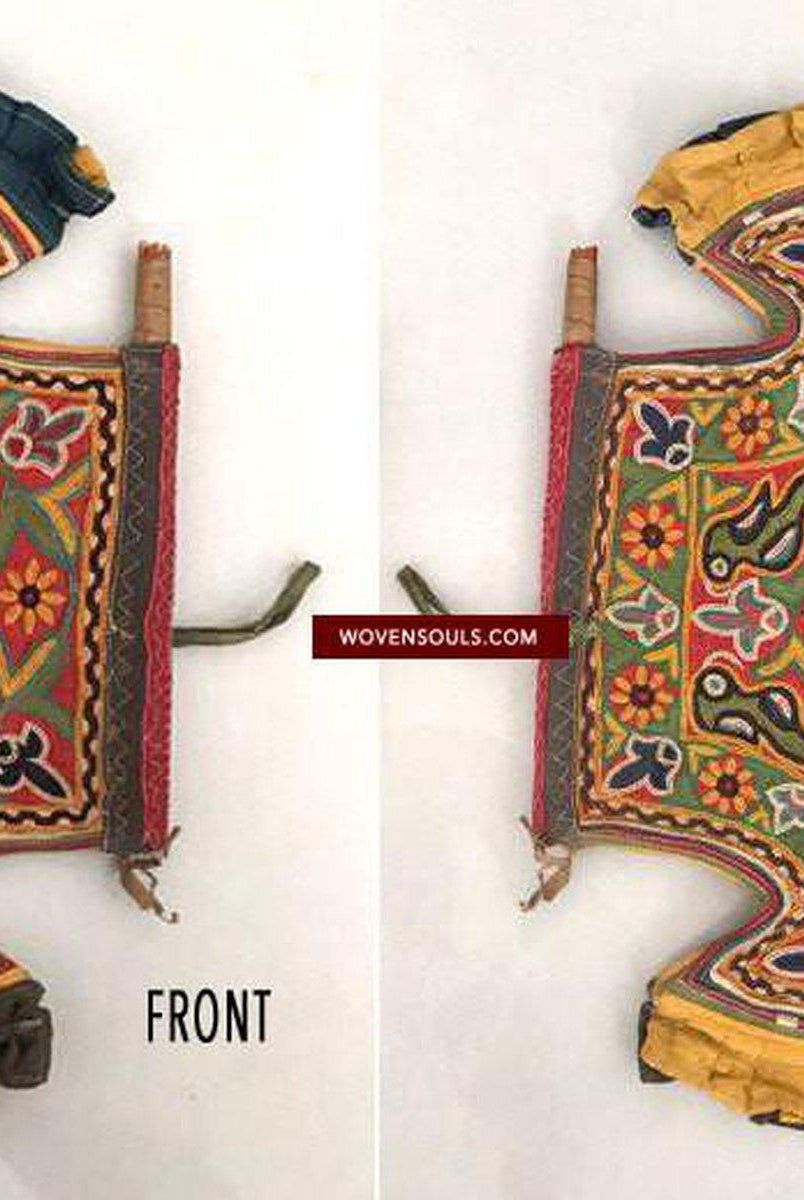 462 Vintage Embroidered Hand Fan from Gujarat-WOVENSOULS-Antique-Vintage-Textiles-Art-Decor