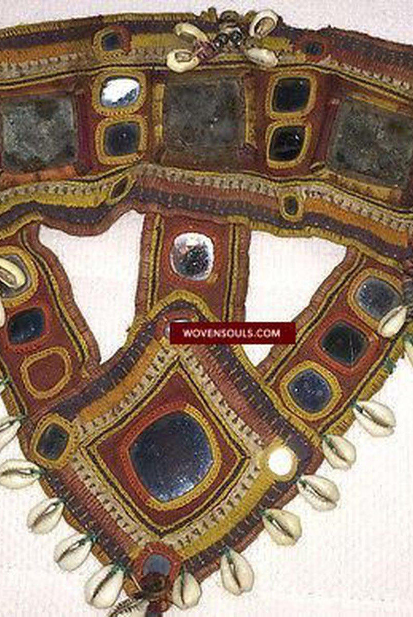 474 SOLD - Antique Animal Headdress 4 - E117-WOVENSOULS-Antique-Vintage-Textiles-Art-Decor