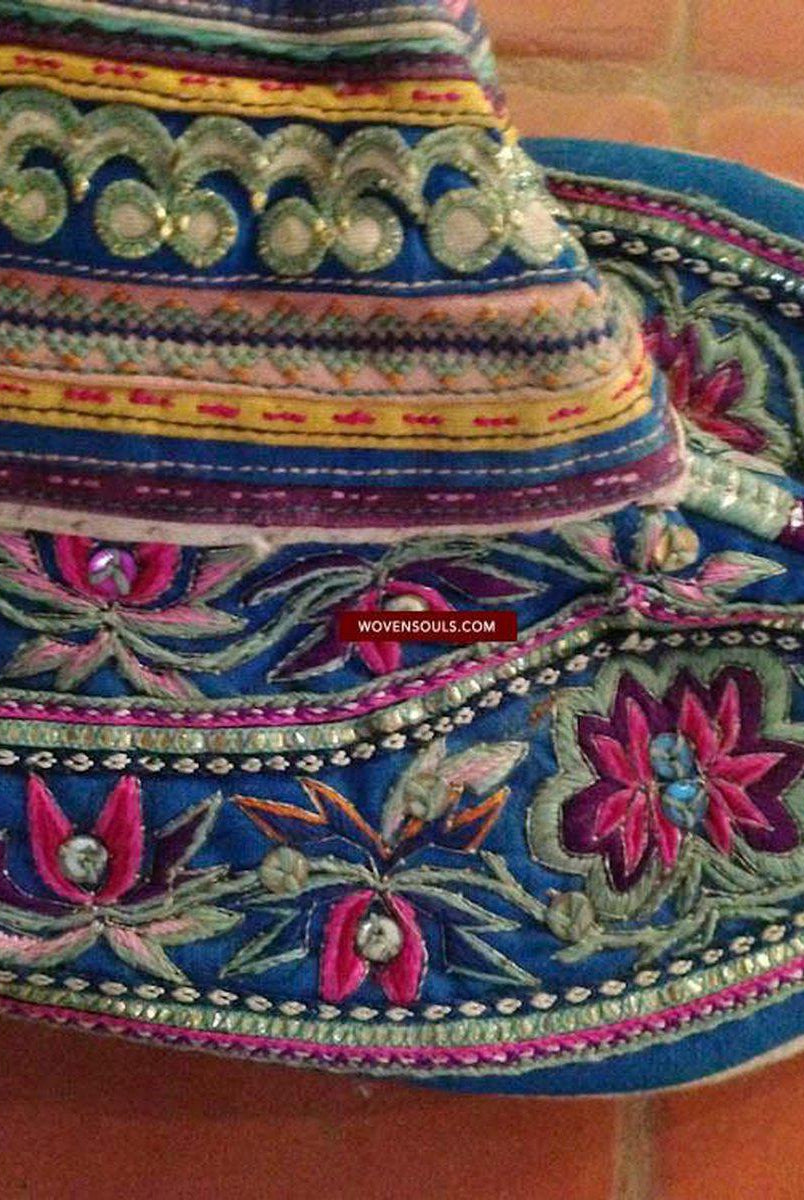 481 Vintage Embroidered Bridal Shoes - China Ethnic Minority-WOVENSOULS-Antique-Vintage-Textiles-Art-Decor