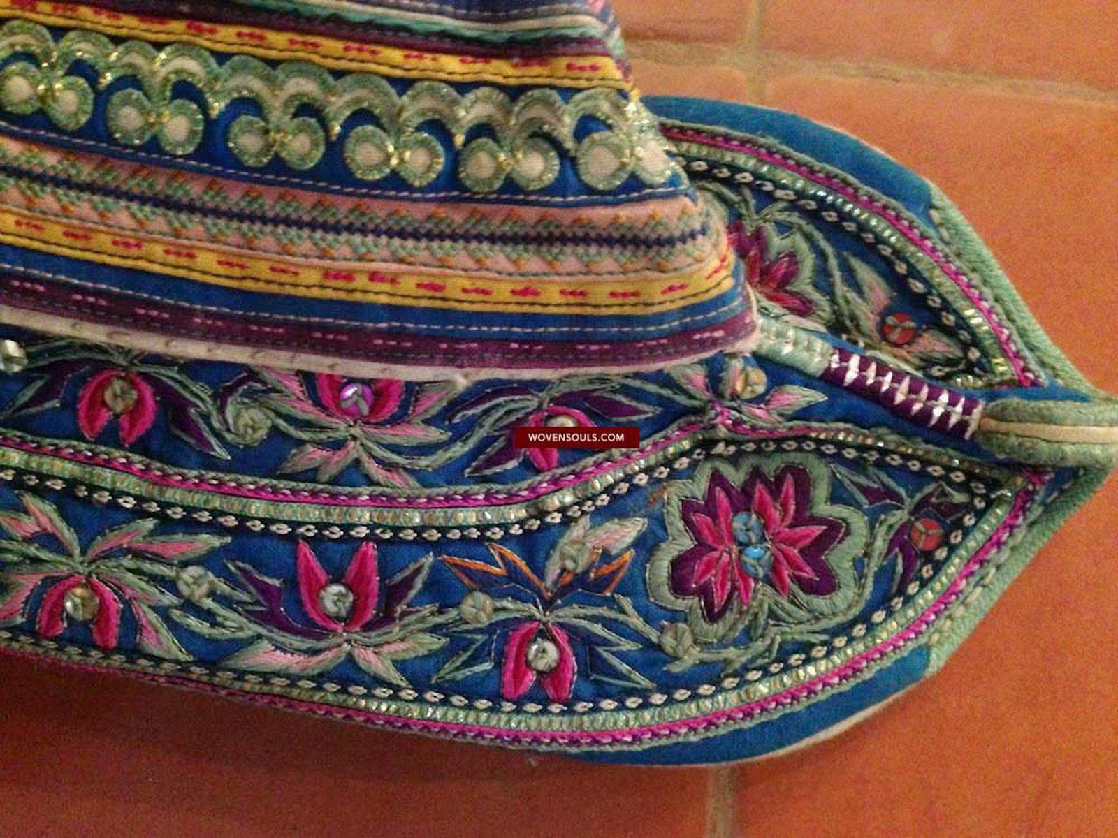 481 Vintage Embroidered Bridal Shoes - China Ethnic Minority-WOVENSOULS-Antique-Vintage-Textiles-Art-Decor