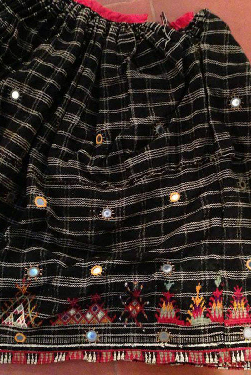 483 jupe Bishnoi vintage - Laine tissée à la main-WOVENSOULS-Antique-Vintage-Textiles-Art-Décor