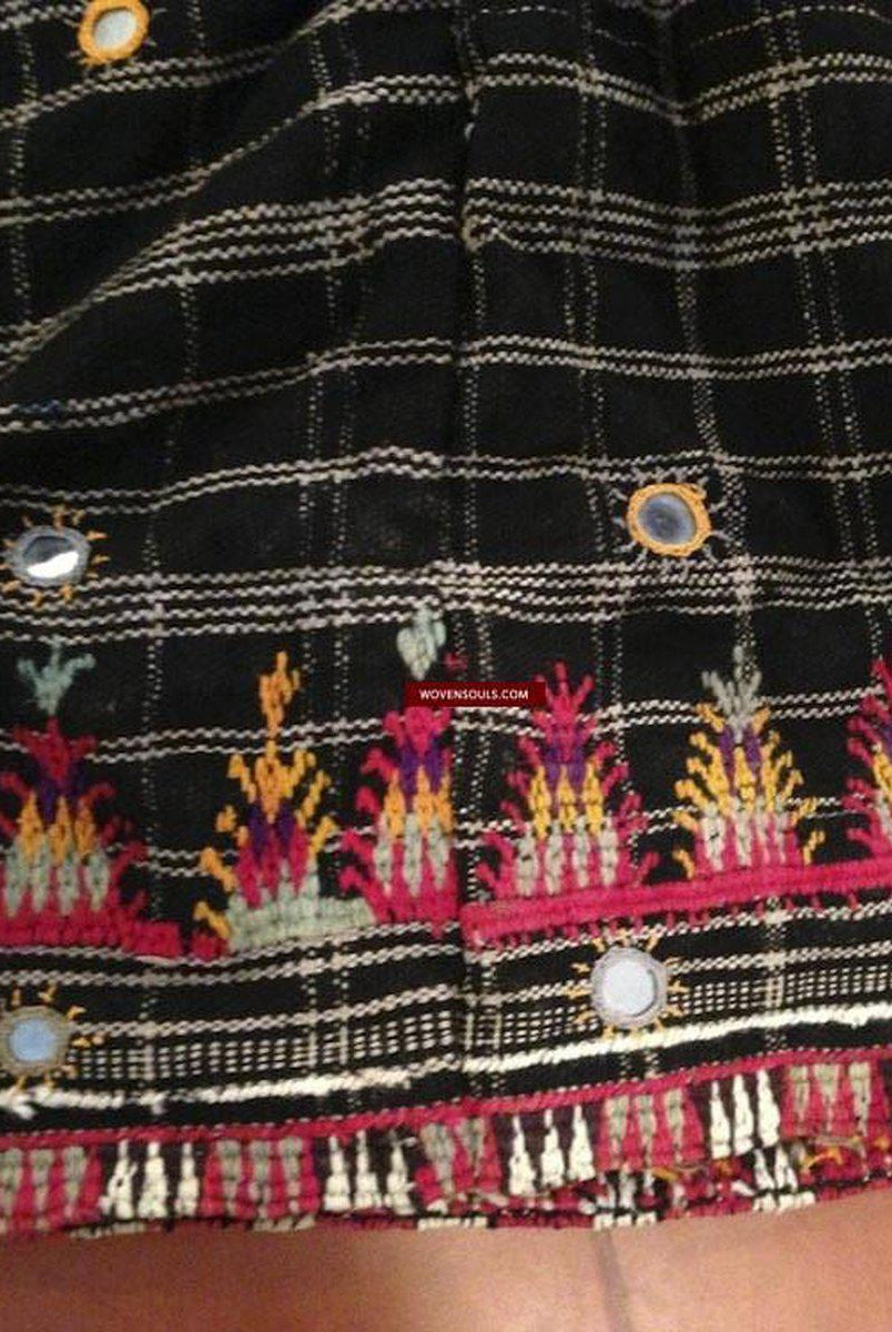 483 Vintage Bishnoi Skirt - Handwoven Wool-WOVENSOULS-Antique-Vintage-Textiles-Art-Decor