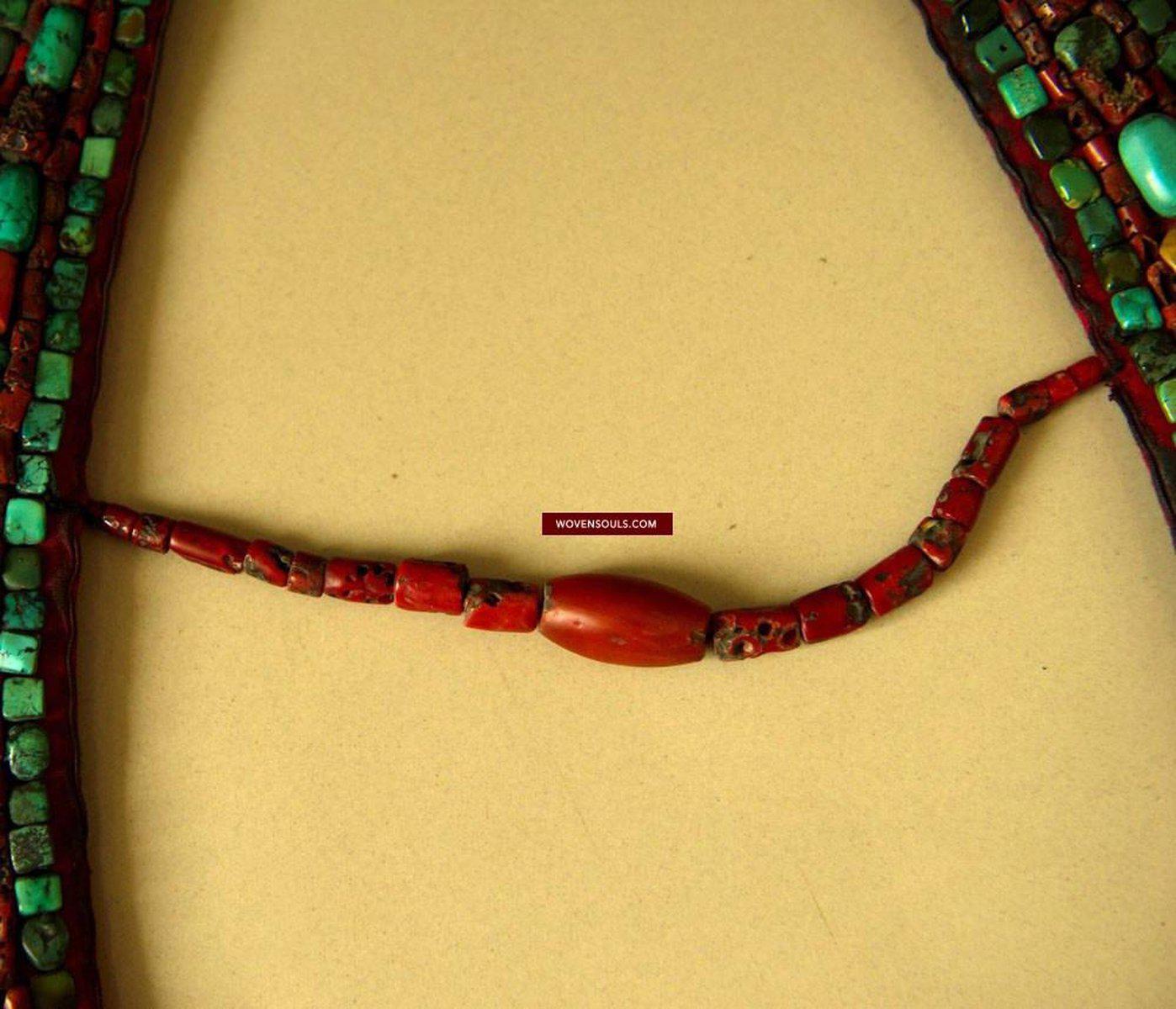 488 SOLD Old Body Ornament with a Tshoopze silver medallion-WOVENSOULS-Antique-Vintage-Textiles-Art-Decor