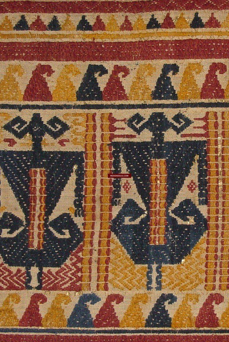 509 Antique Tatibin - Long Tampan Shipcloth 1800s-WOVENSOULS-Antique-Vintage-Textiles-Art-Decor