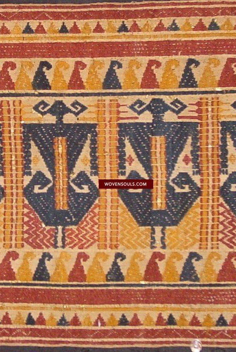 509 Antique Tatibin - Long Tampan Shipcloth 1800s-WOVENSOULS-Antique-Vintage-Textiles-Art-Decor
