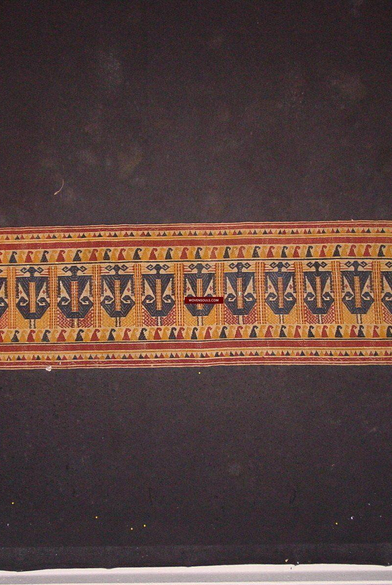 509 Antique Tatibin - Long Tampan Shipcloth 1800s-WOVENSOULS-Antique-Vintage-Textiles-Art-Decor