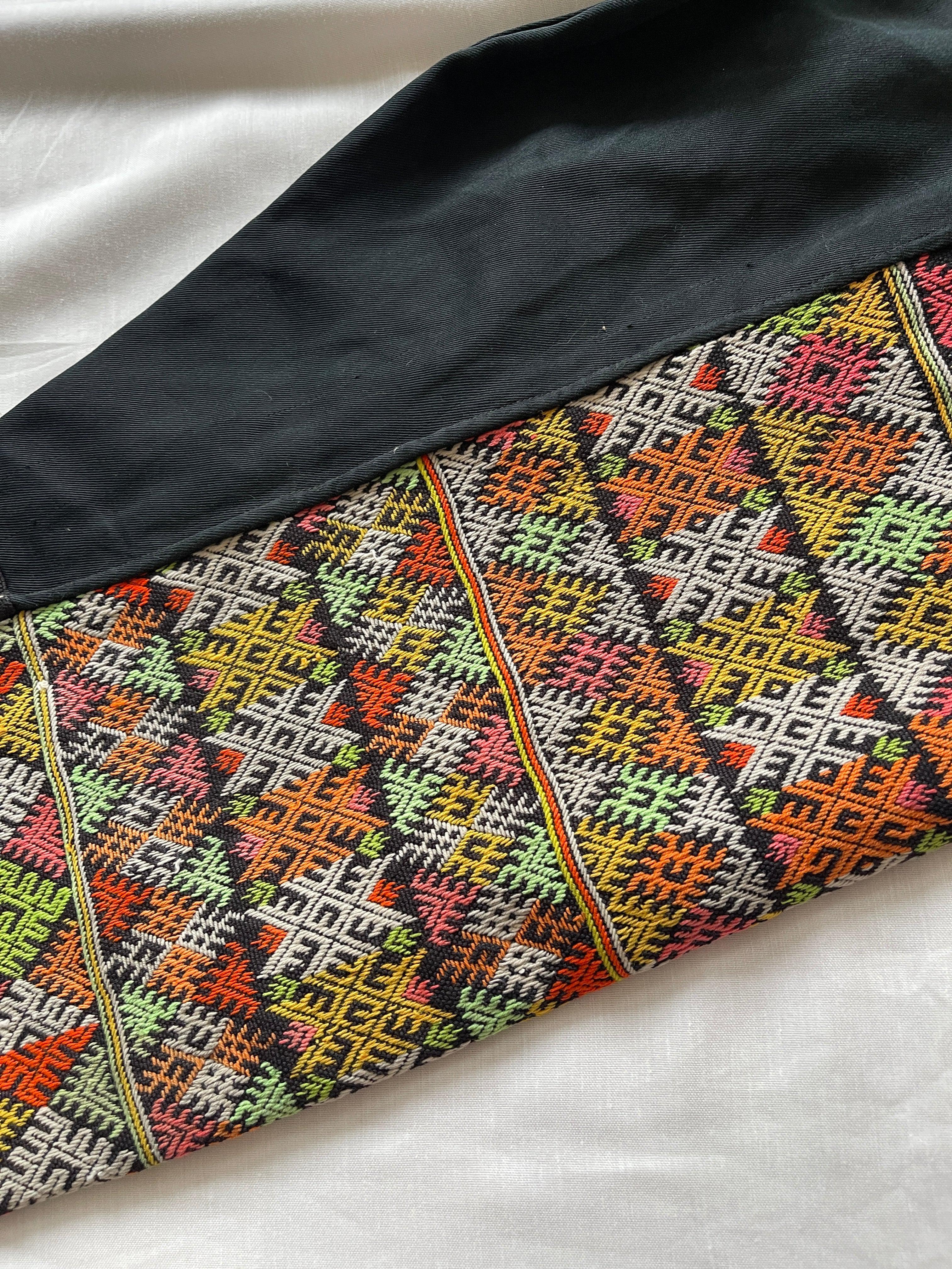 5171 Vintage Yao Tribal Pants with Embroidery-WOVENSOULS Antique Textiles & Art Gallery