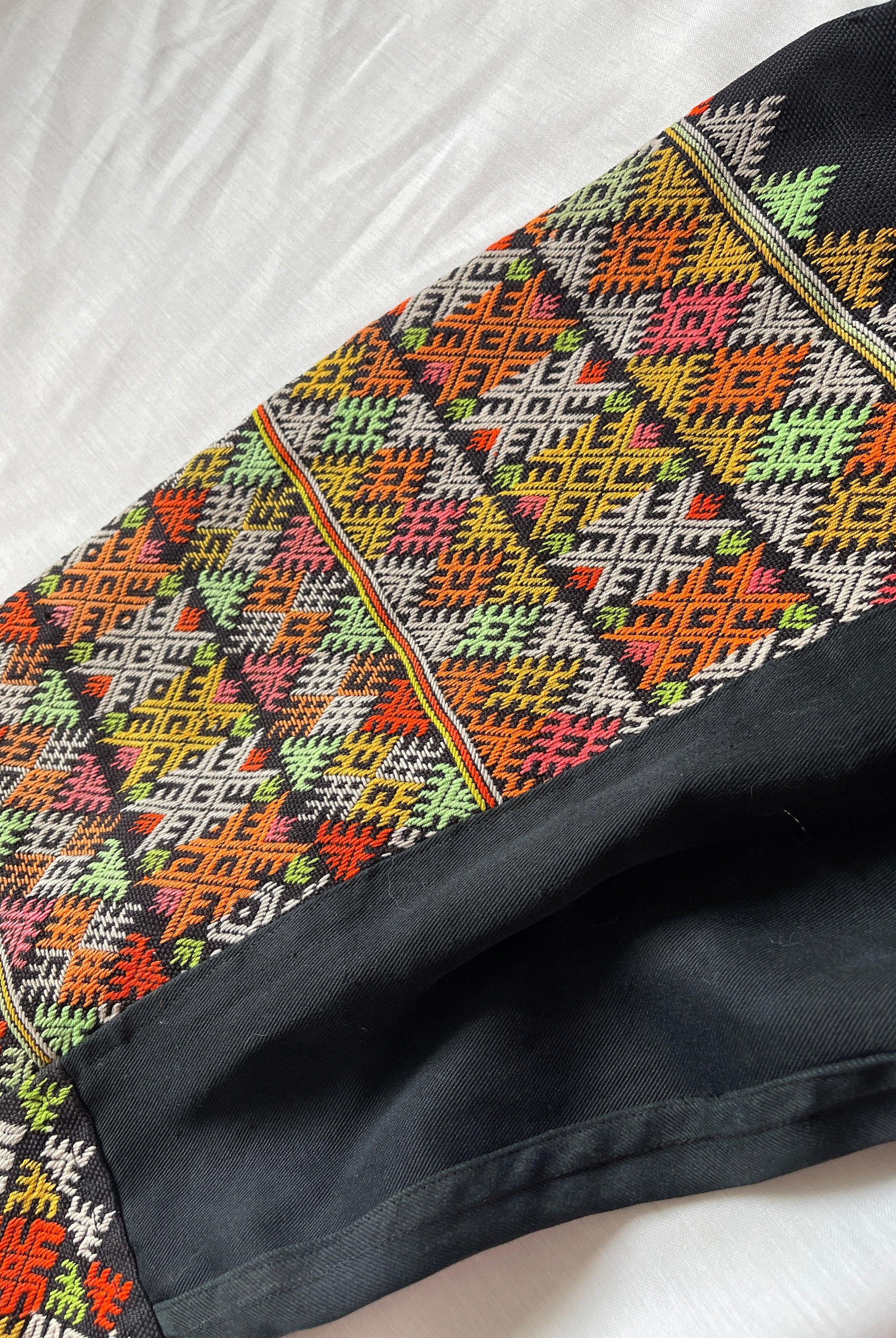 5171 Vintage Yao Tribal Pants with Embroidery-WOVENSOULS Antique Textiles & Art Gallery