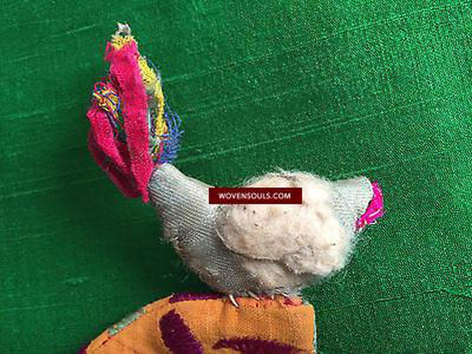 5180 460 SOLD Rare Vintage Textile Covers for Bullock Horns - ANimal Headdress-WOVENSOULS-Antique-Vintage-Textiles-Art-Decor