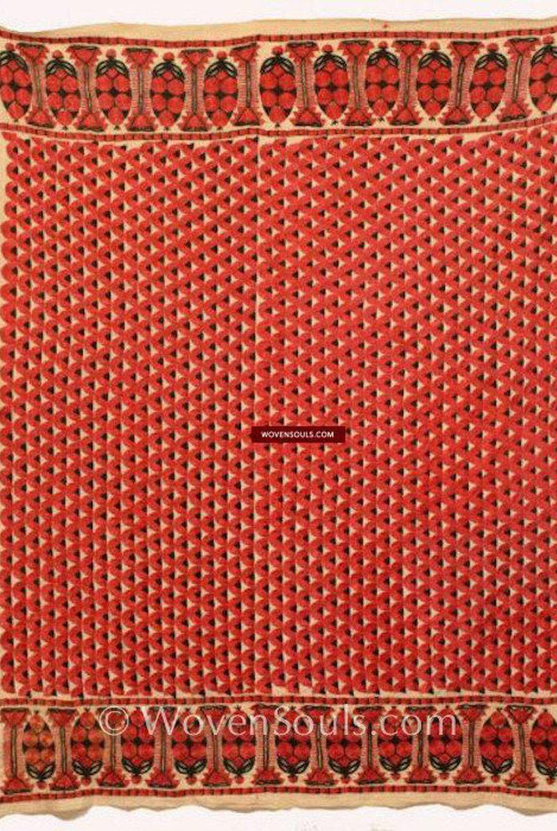 519 SOLD Superb Antique Sindh Odhana Abochani Wedding Shawl - Museum Quality-WOVENSOULS-Antique-Vintage-Textiles-Art-Decor