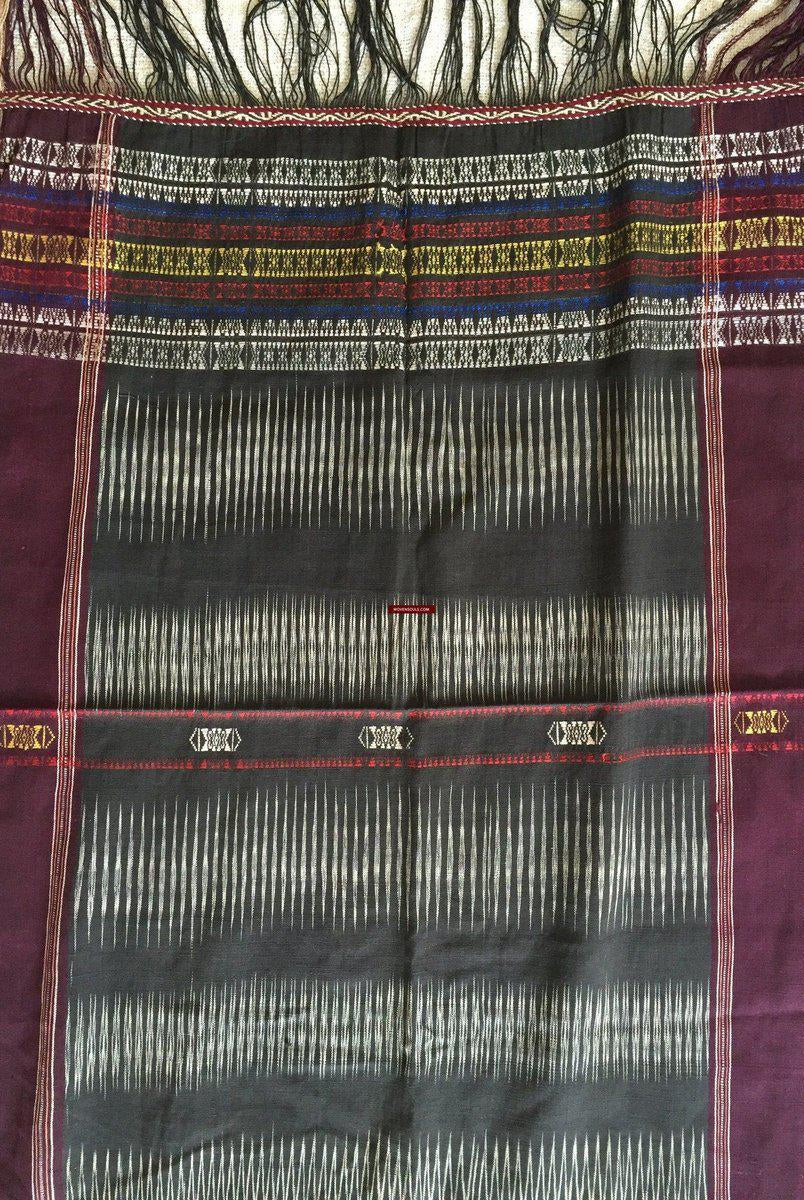 5195 Antique Batak Ulos Shoulder Cloth-WOVENSOULS-Antique-Vintage-Textiles-Art-Decor