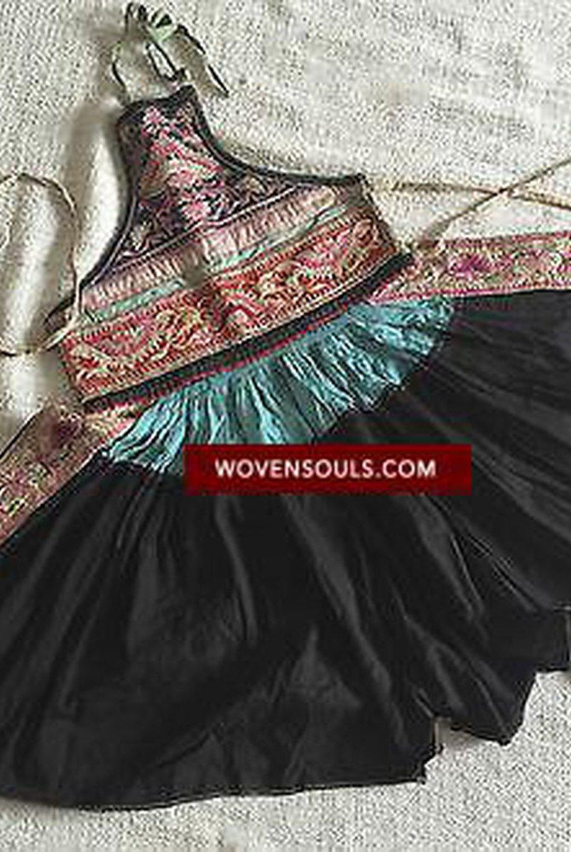 5200 Chinese Minority Child's Apron Tunic Costume-WOVENSOULS-Antique-Vintage-Textiles-Art-Decor