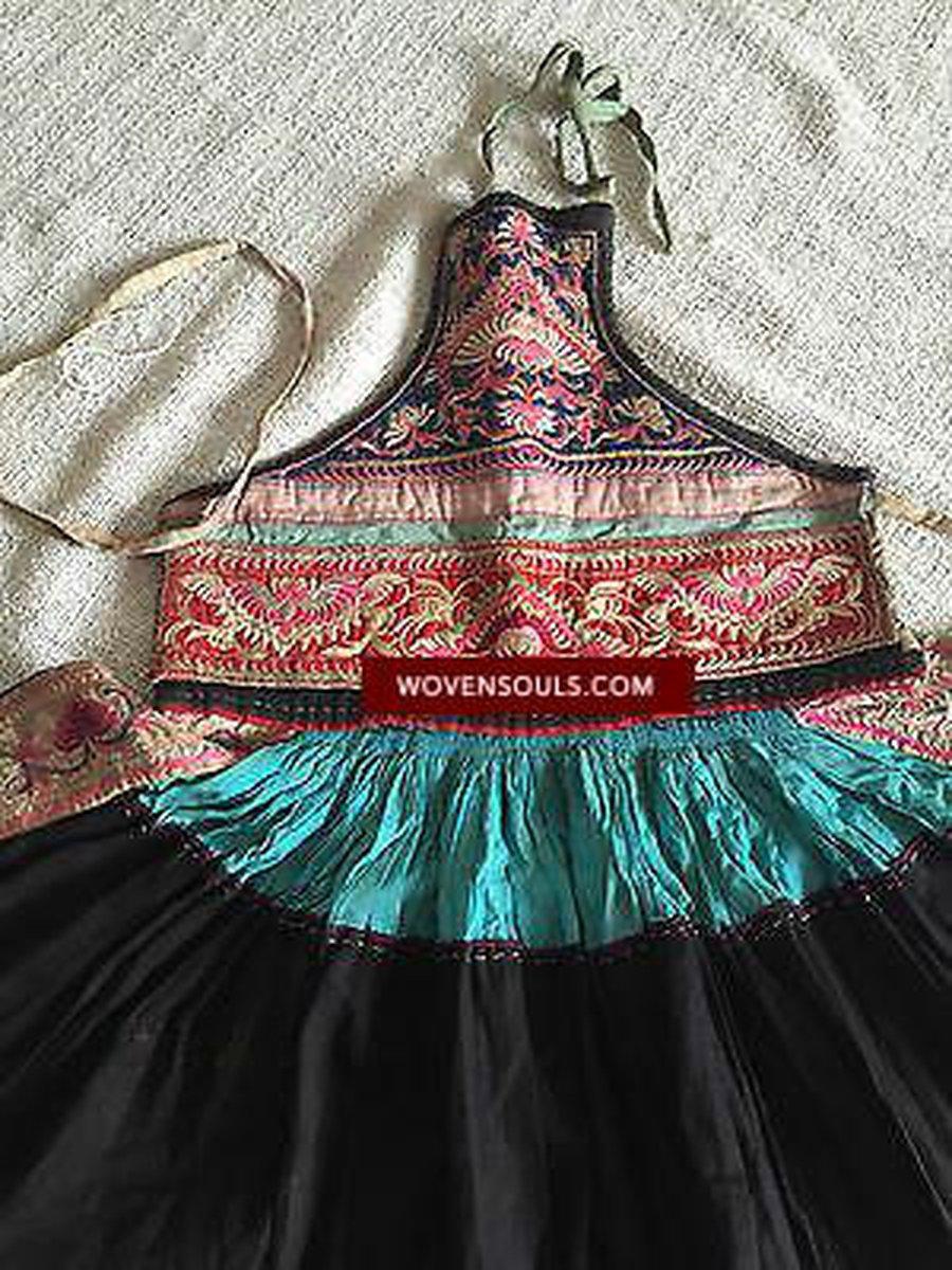 5200 Chinese Minority Child's Apron Tunic Costume-WOVENSOULS-Antique-Vintage-Textiles-Art-Decor