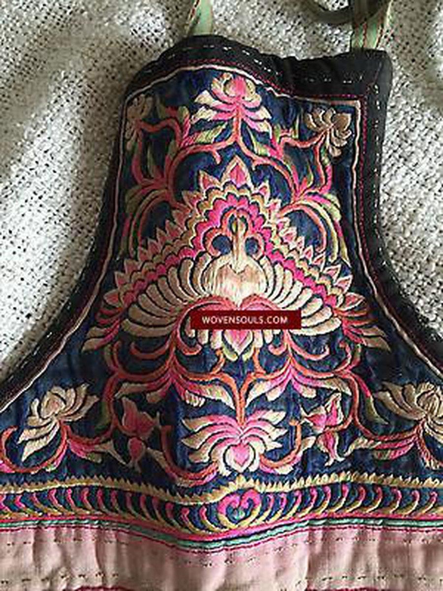 5200 Chinese Minority Child's Apron Tunic Costume-WOVENSOULS-Antique-Vintage-Textiles-Art-Decor