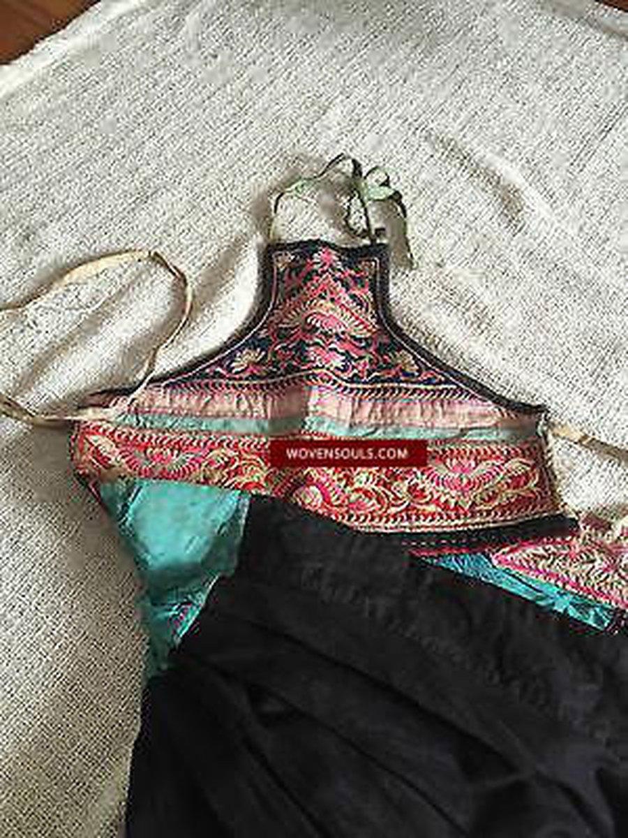 5200 Chinese Minority Child's Apron Tunic Costume-WOVENSOULS-Antique-Vintage-Textiles-Art-Decor