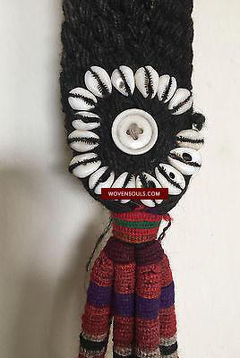 5203 SOLD Vintage Hair Ornament of the Dard Aryan People of Ladakh-WOVENSOULS-Antique-Vintage-Textiles-Art-Decor