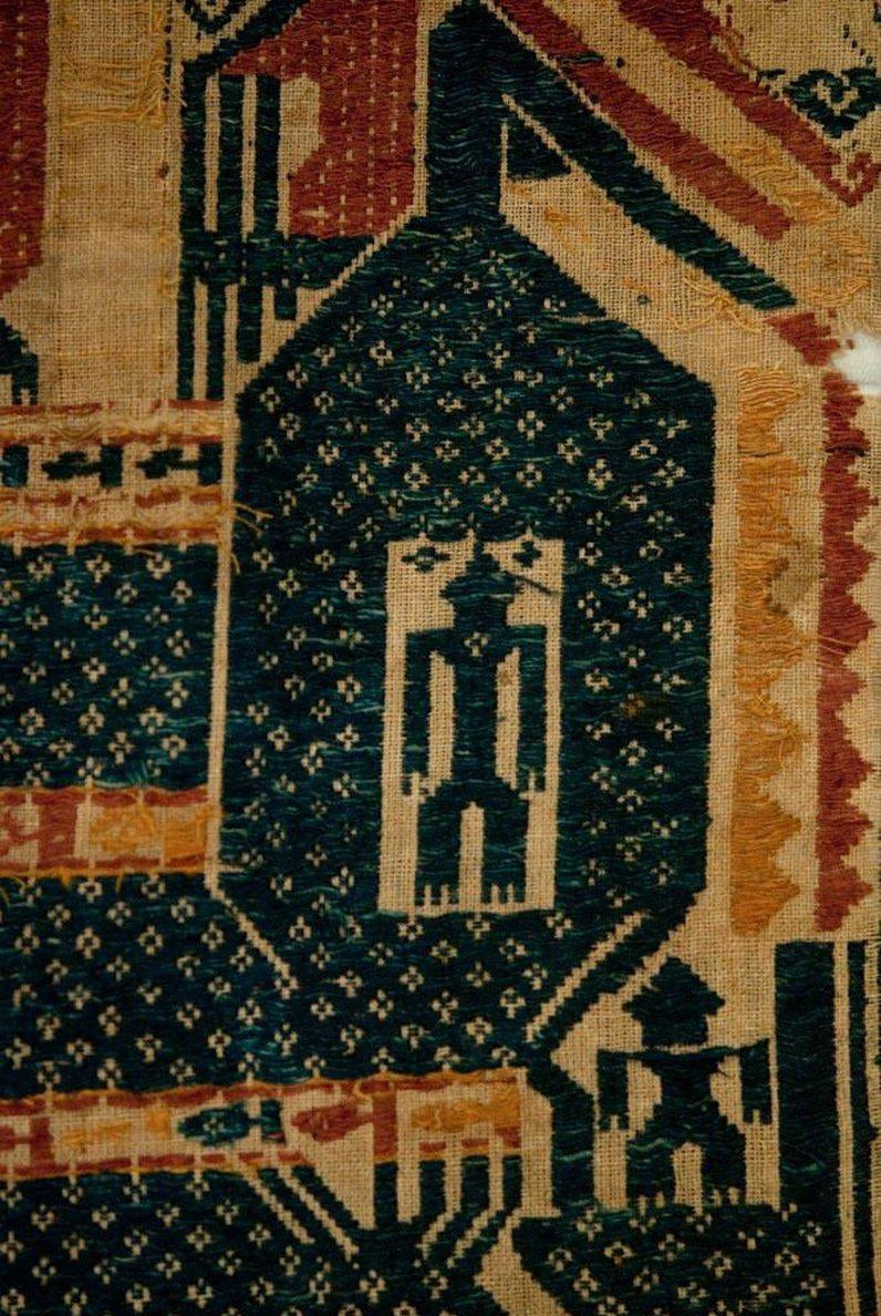521 Antique Tampan Ship Cloth with Gorgeous Colors and superb Story-WOVENSOULS-Antique-Vintage-Textiles-Art-Decor