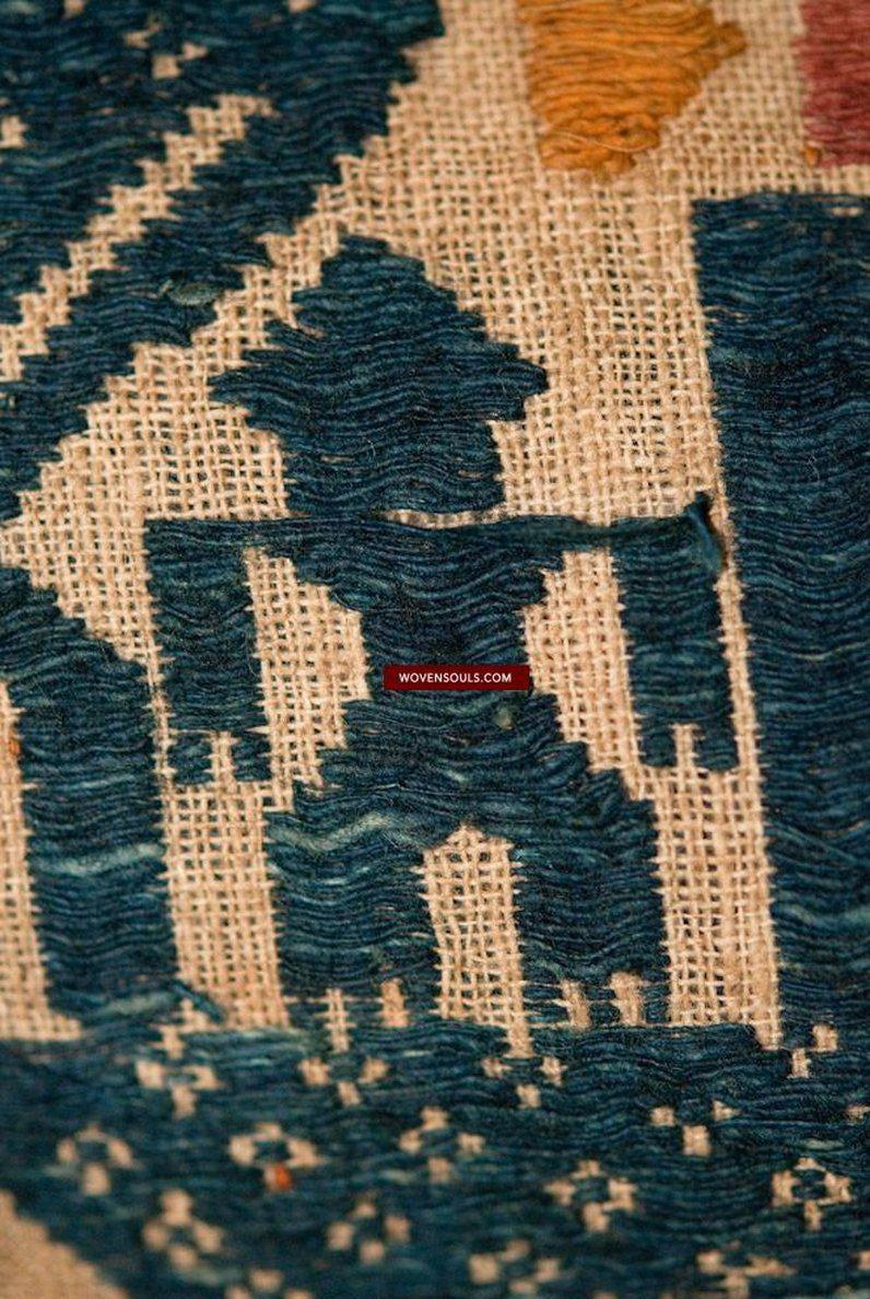 521 Antique Tampan Ship Cloth with Gorgeous Colors and superb Story-WOVENSOULS-Antique-Vintage-Textiles-Art-Decor